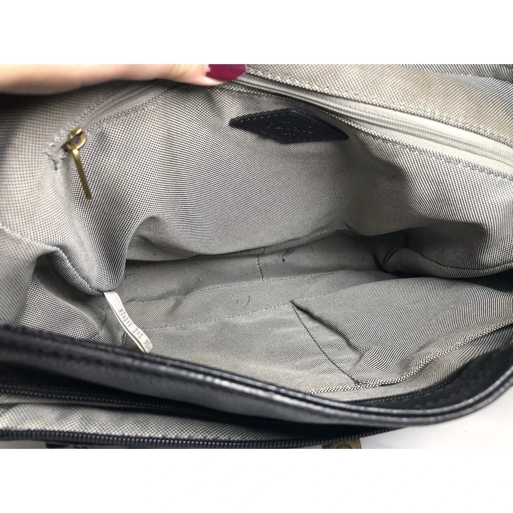 Fossil Amelia Black Leather Convertible Backpack‎ Bag DAMAGED